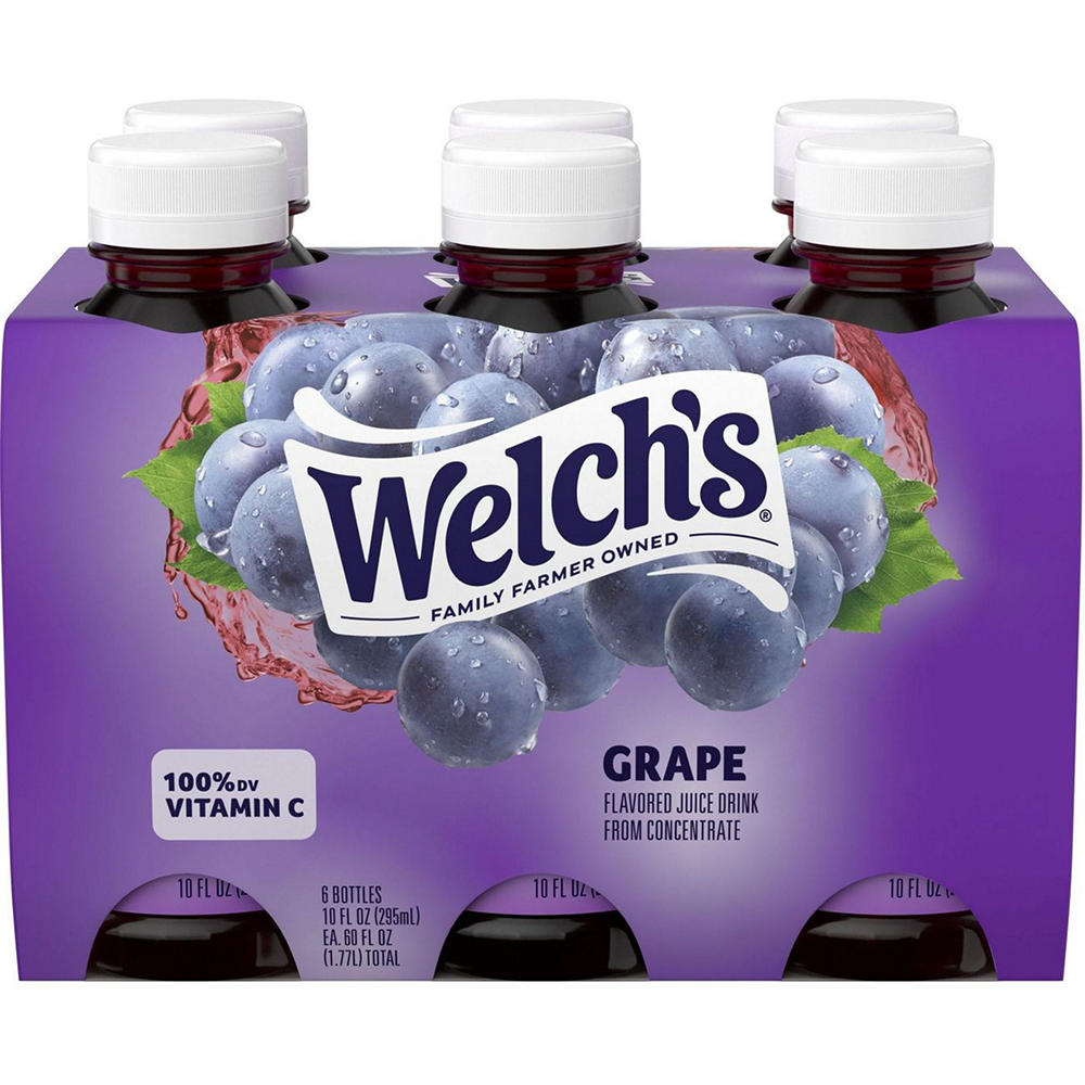 Welch's Grape Juice Drink Bottles, 6 pk, 10 oz