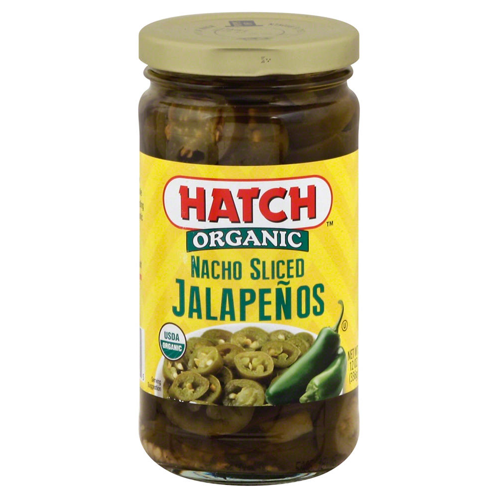 Hatch Organic Nacho Sliced Jalapenos, 12 oz