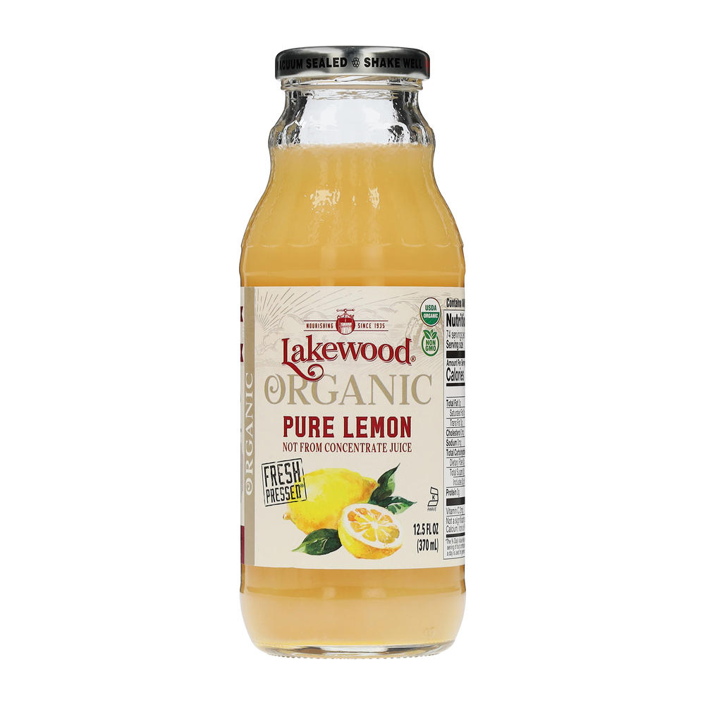 Lakewood Organic Fresh Pressed Pure Lemon Juice, 12.5 oz