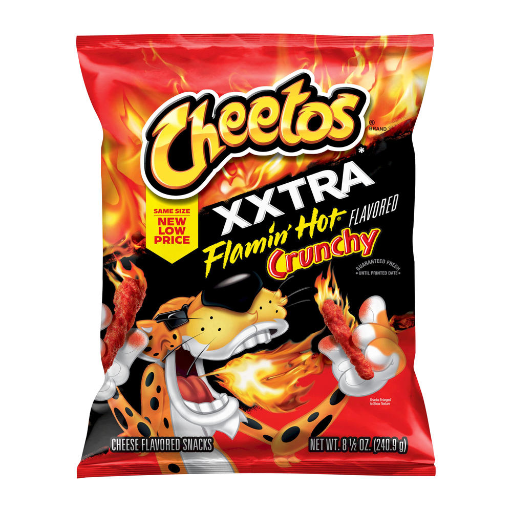 Cheetos XXTRA Flamin' Hot Crunchy Cheese Flavored Snacks, 8.5 oz
