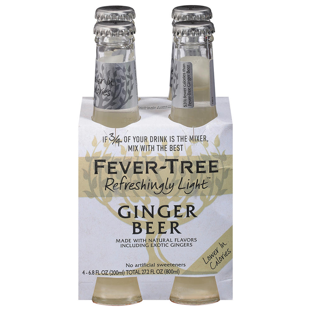 Fever-Tree Refreshingly Light Ginger Beer 4 pk Bottles, 6.8 oz