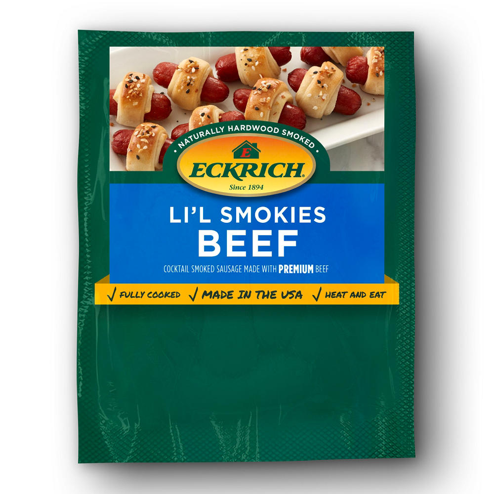 Eckrich Li'l Smokies Beef Cocktail Smoked Sausage, 10 oz