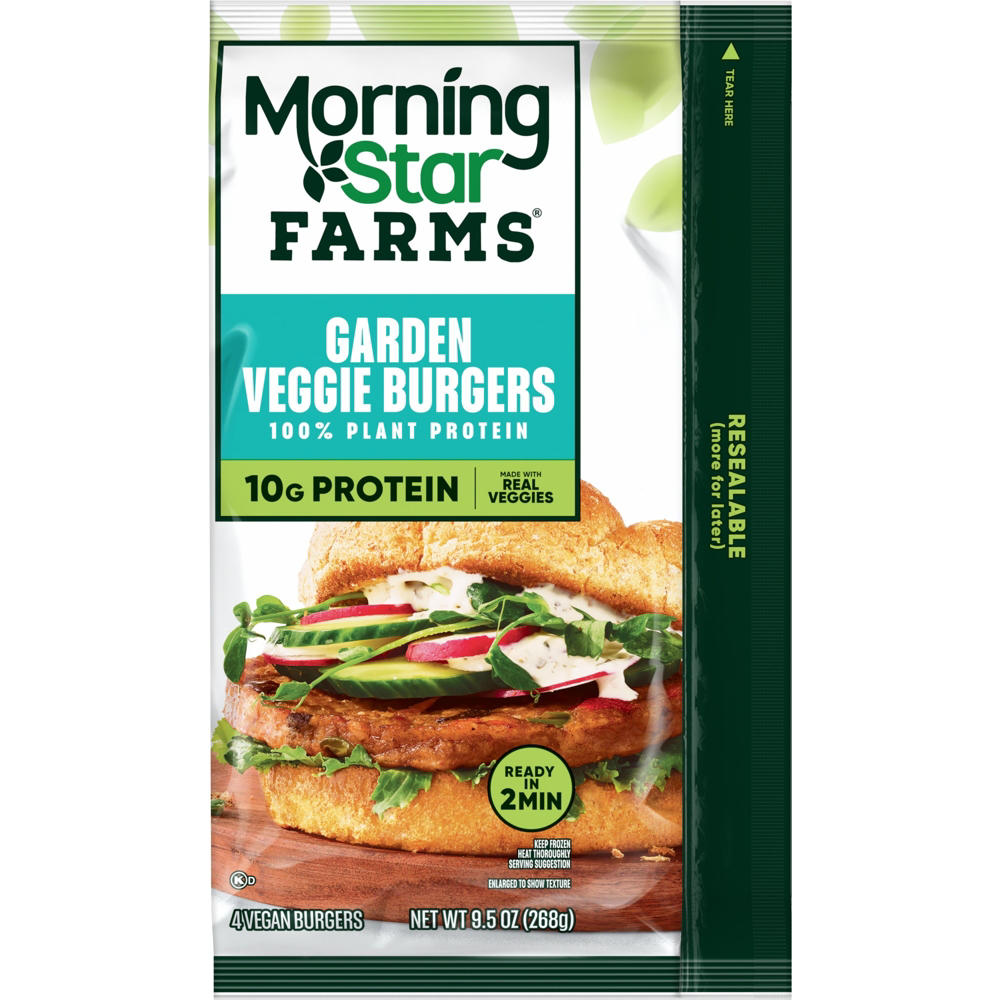 MorningStar Farms Garden Veggie Veggie Burgers, 9.5 oz, 4 ct