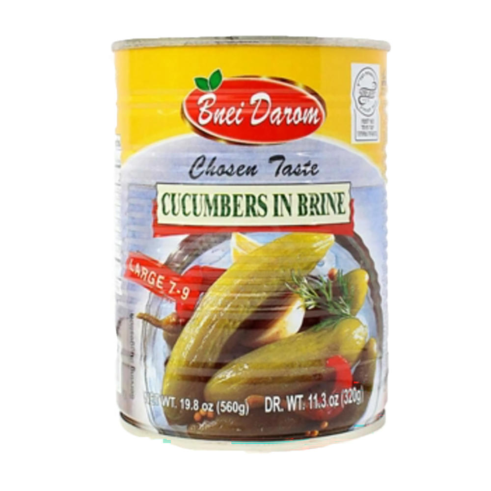 Bnei Darom Kosher Large Cucumbers In Brine, 19.8 oz