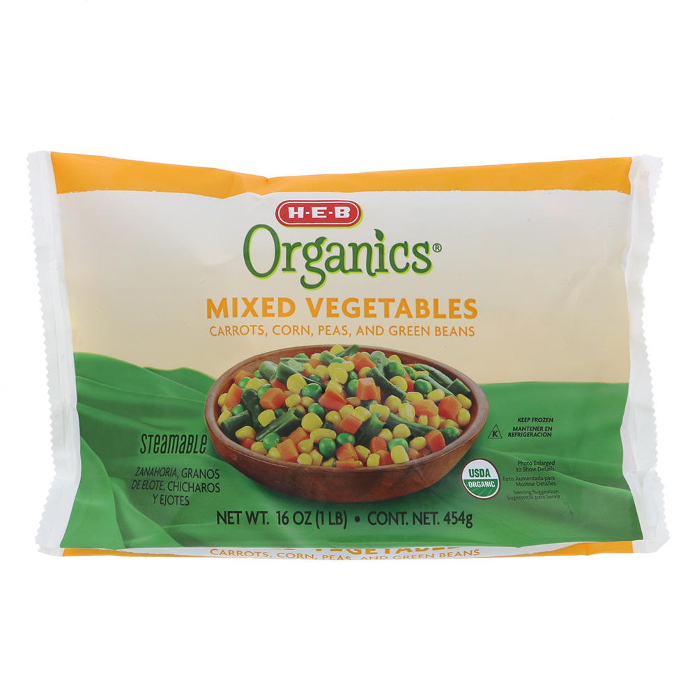 H-E-B Organics Steamable Mixed Vegetables, 16 oz