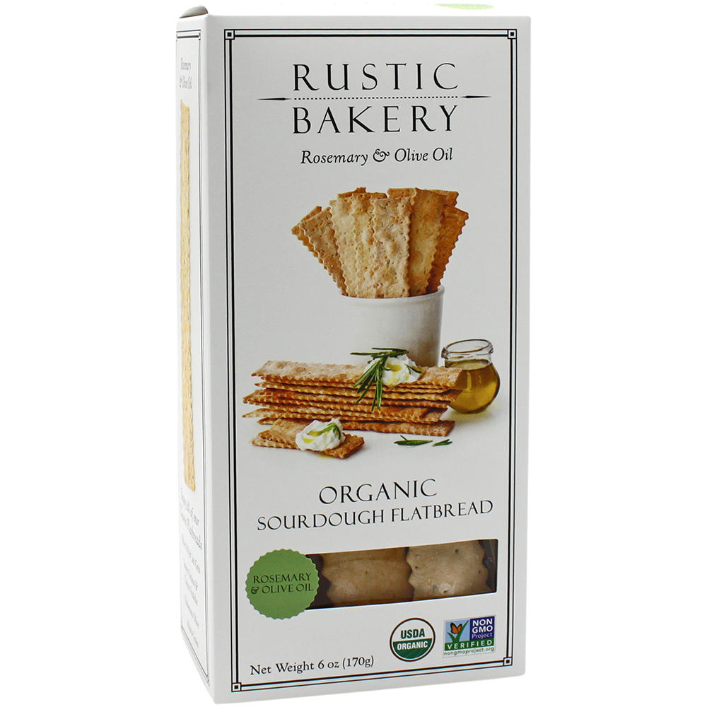 Rustic Bakery Rosemary & Olive Oil Organic Sourdough Flat Bread, 6 oz