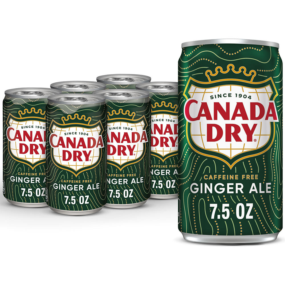 Canada Dry Ginger Ale Soda 6 pk Mini Cans, 7.5 oz