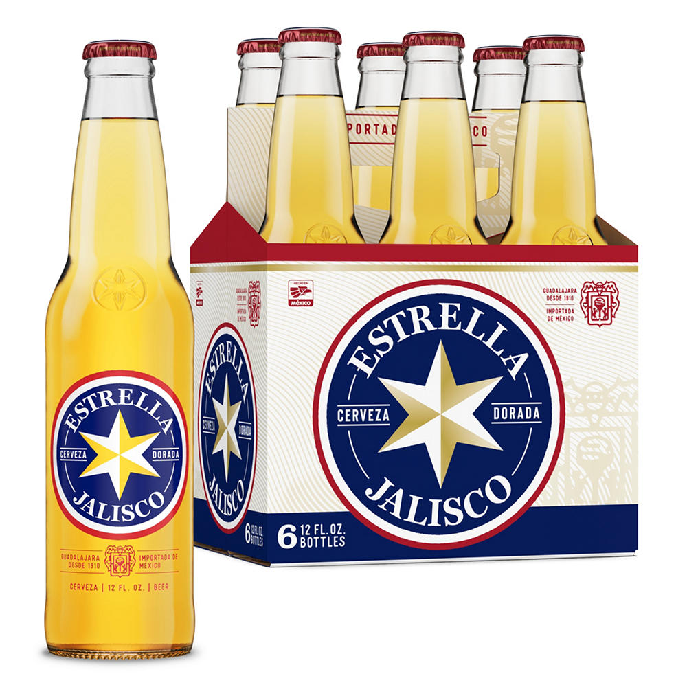 Estrella Jalisco Mexican Beer Bottles, 6 pack, 12 oz