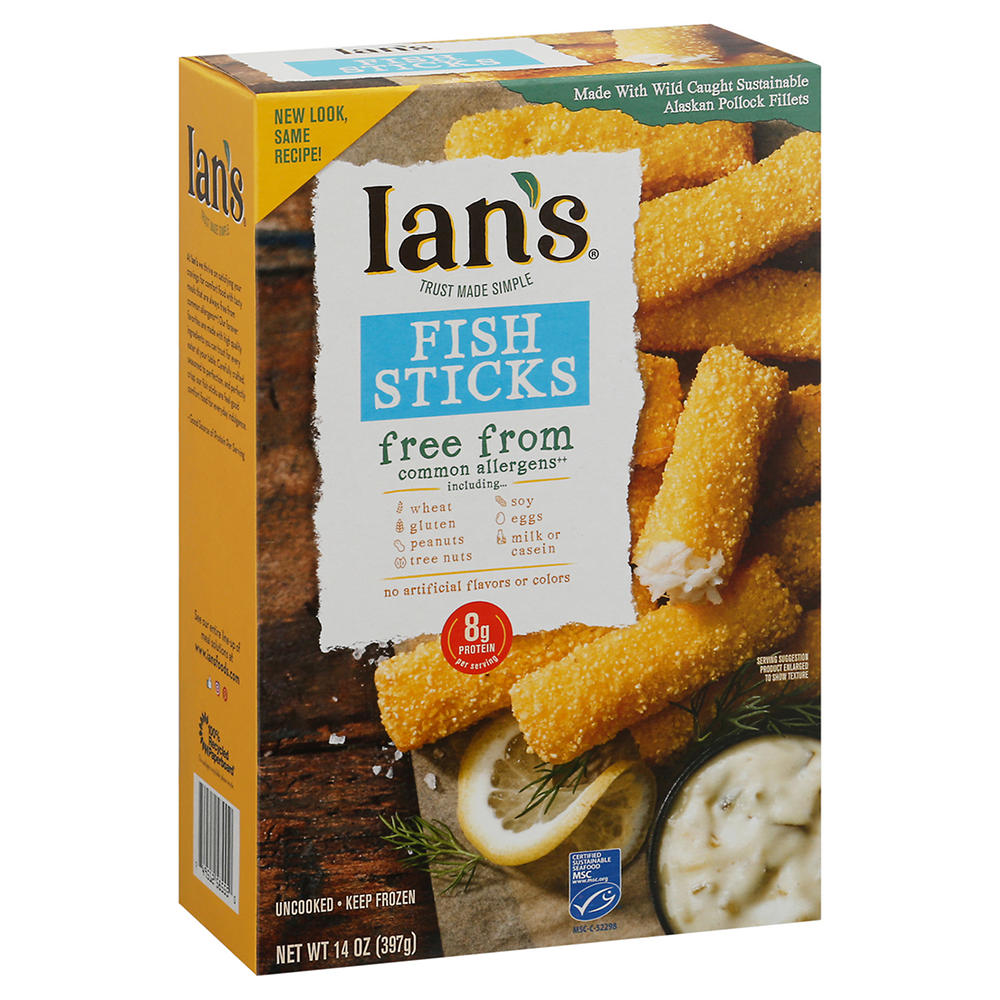 Ian's Frozen Allergen-Friendly Fish Sticks - Family-Size, 14 oz