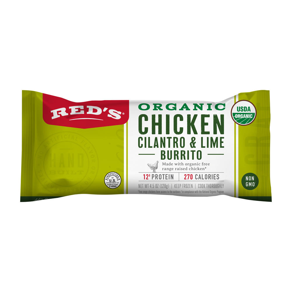 Red's Organic Chicken, Cilantro & Lime Burrito, 4.5 oz