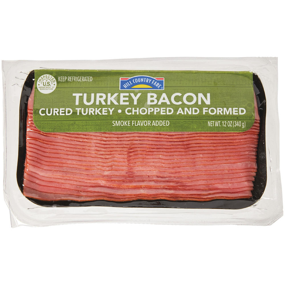 Hill Country Fare Cured Turkey Bacon, 12 oz