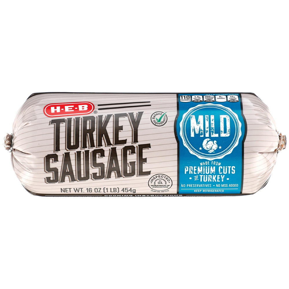 H-E-B Premium Turkey Breakfast Sausage - Mild, 16 oz