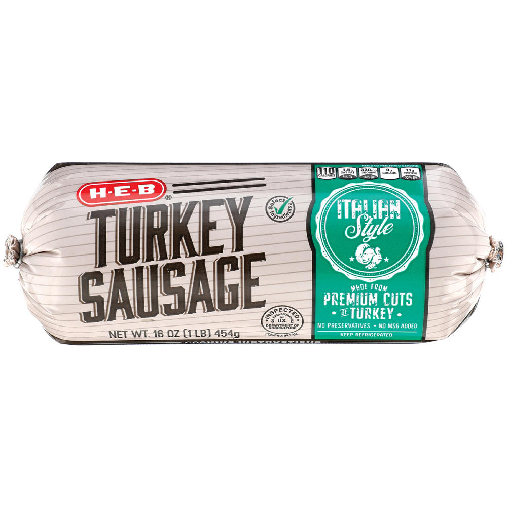 H-E-B Premium Turkey Breakfast Sausage - Italian-Style, 16 oz