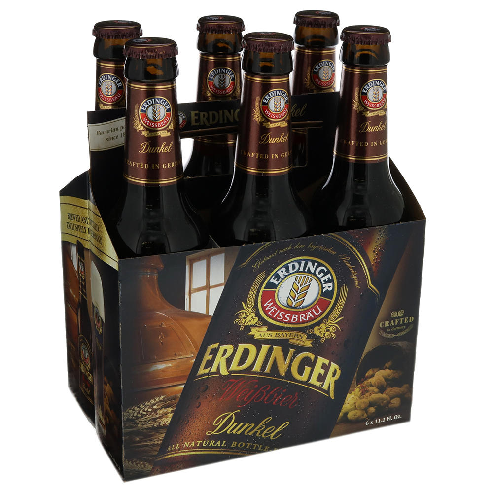 Erdinger Hefeweizen Dunkel Beer 6 pk Bottles, 11.2 oz