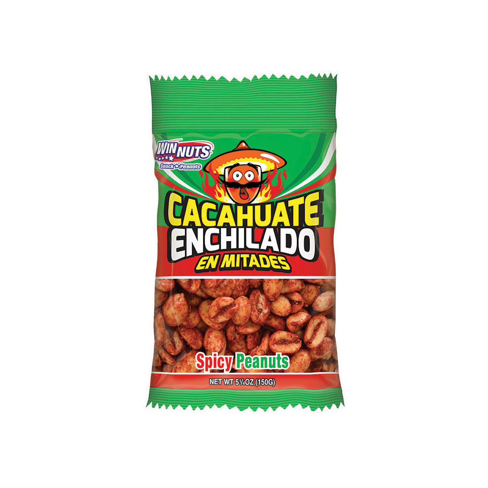 Winnuts Cacahuate Enchilado en Mitades Spicy Peanuts, 5.25 oz