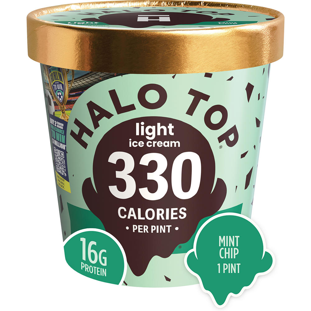 Halo Top 16g Protein Light Ice Cream - Mint Chip, 1 pt