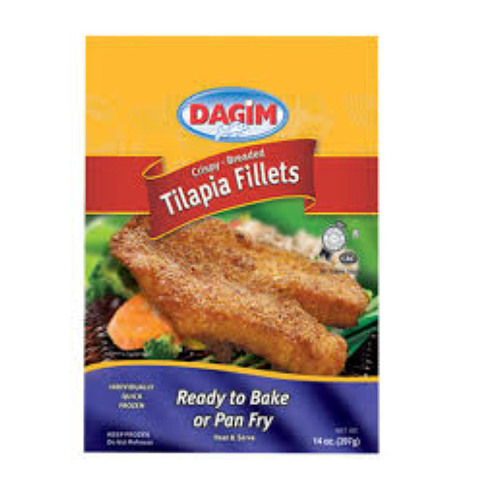 Dagim Kosher Frozen Breaded Tilapia Fillets, 14 oz