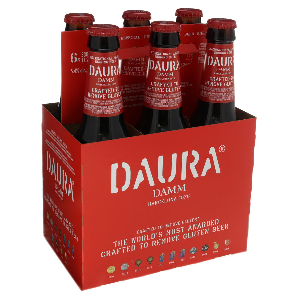 Estrella Damm Daura Damm Beer 6 pk Bottles, 11.2 oz