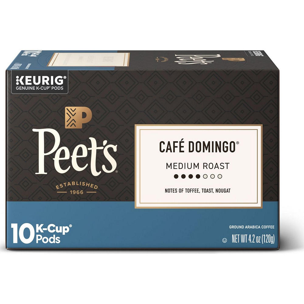 Peet's Coffee Café Domingo Medium Roast Single Serve Coffee Pods, 10 ct