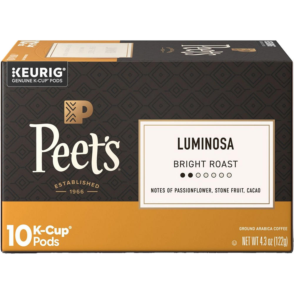Peet's Coffee Luminosa Light Roast Single Serve Coffee Pods, 10 ct