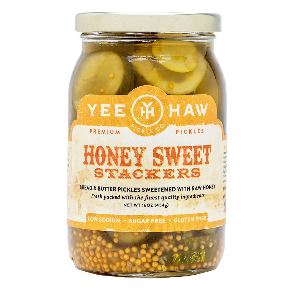 Yee Haw Pickle Co Honey Sweet Stackers, 16 oz