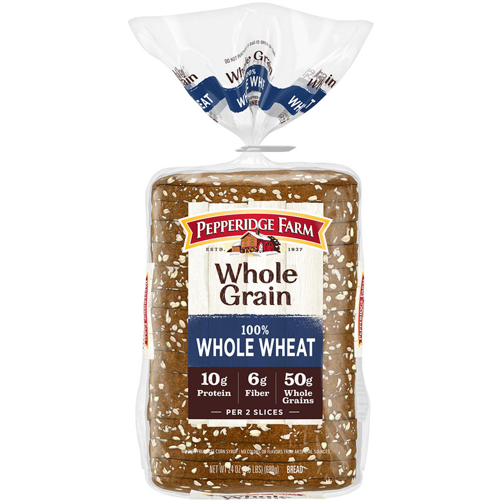 Pepperidge Farm 100% Whole Wheat Sliced Bread, 24 oz
