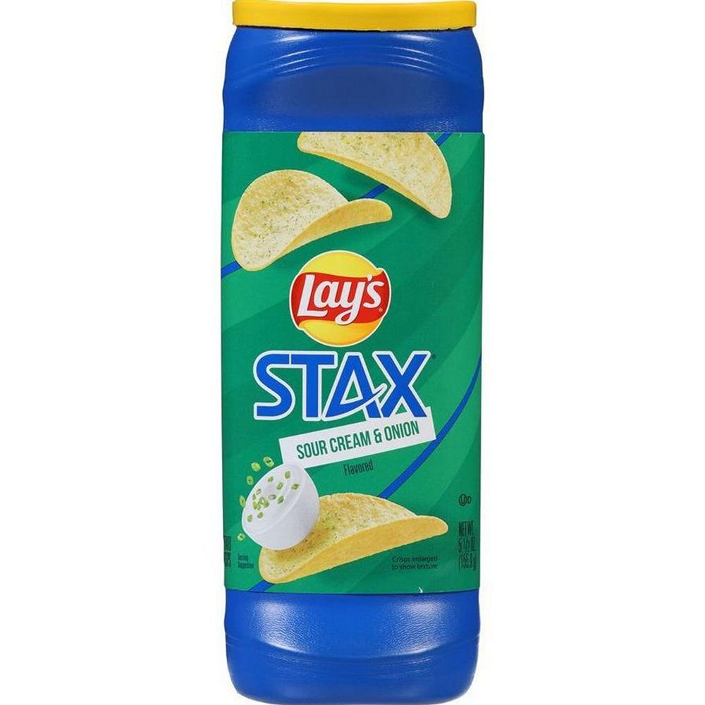 Lay's Stax Sour Cream & Onion Flavored Potato Crisps, 5.5 oz