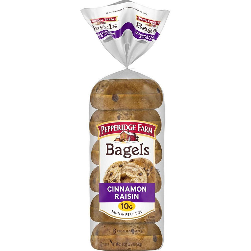 Pepperidge Farm Farmhouse Cinnamon Raisin Bagels, 21 oz