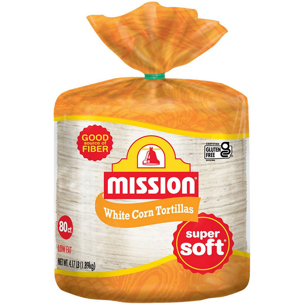 Mission Super Soft White Corn Tortillas, 80 ct