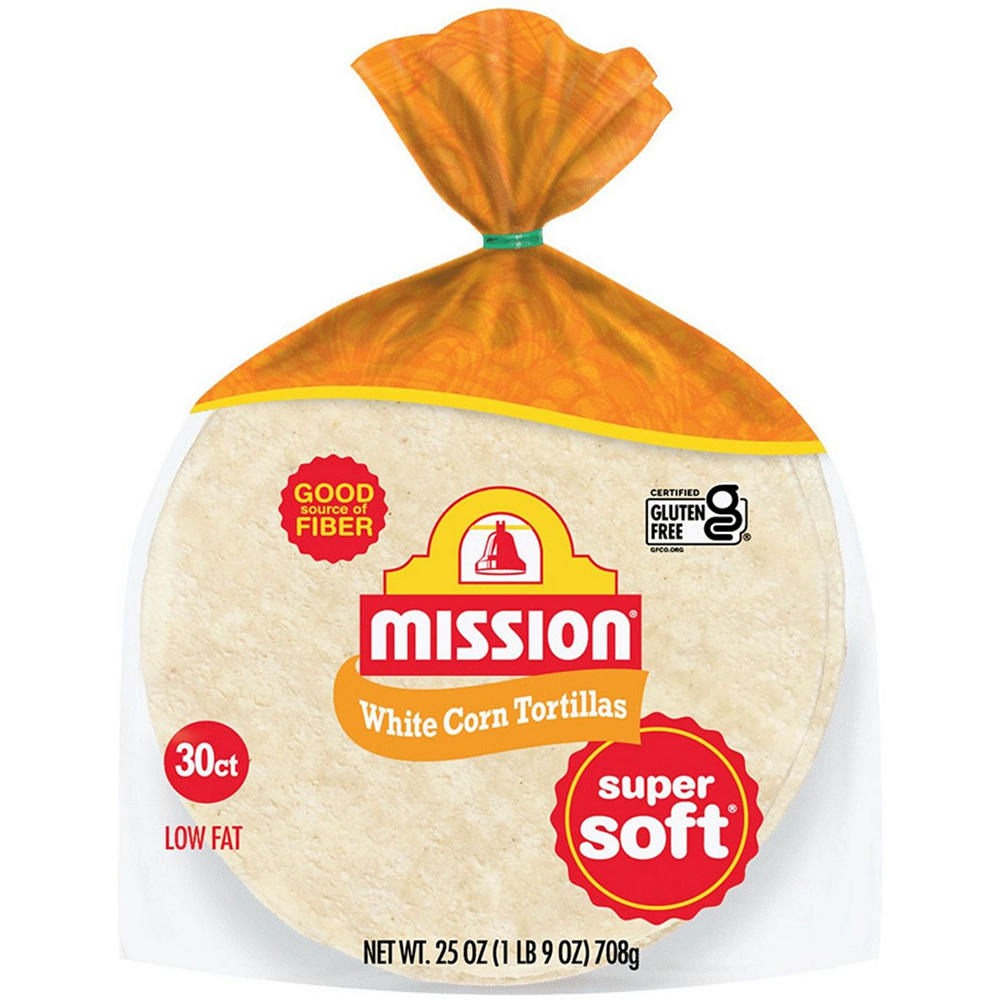 Mission Super Soft White Corn Tortillas, 30 ct