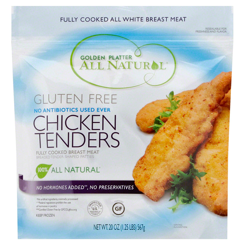 Golden Platter Frozen Gluten Free Chicken Tenders, 20 oz