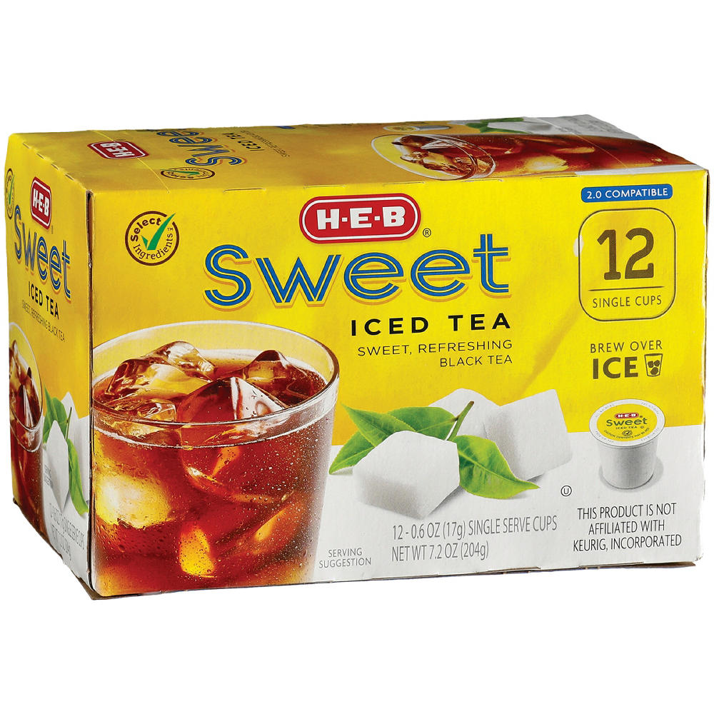 H-E-B Iced Tea Single Serve Cups - Sweet Tea, 12 ct