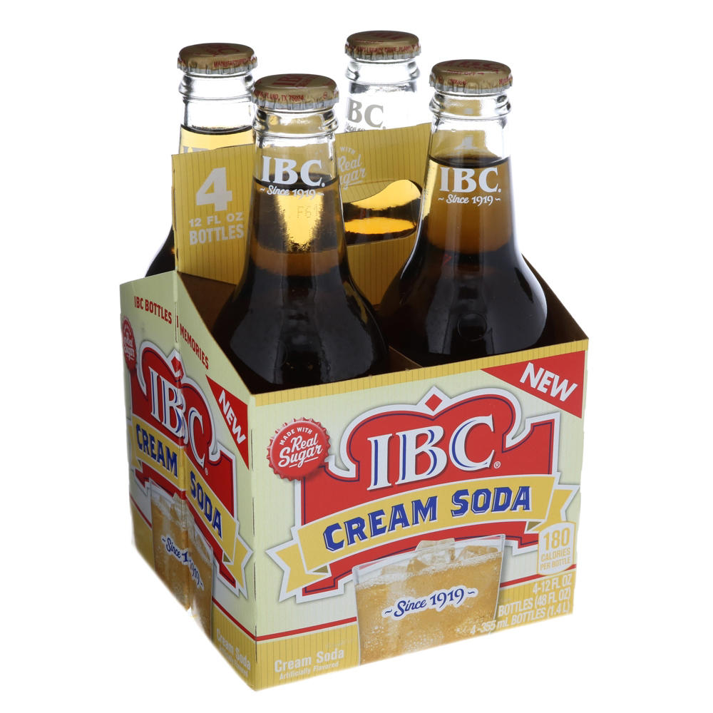 IBC Cream Soda 12 oz Bottles, 4 pk