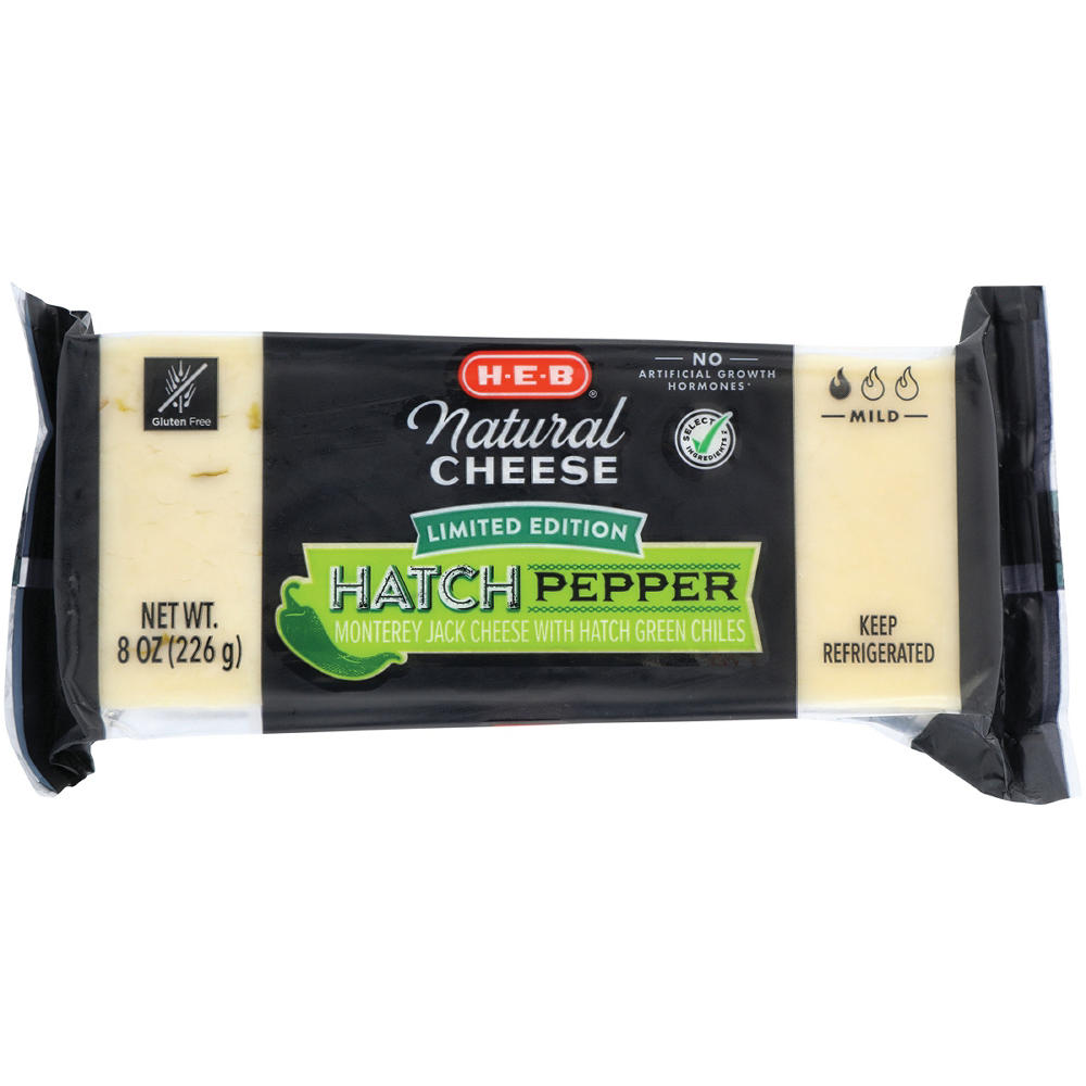 H-E-B Hatch Pepper Monterey Jack Cheese, 8 oz