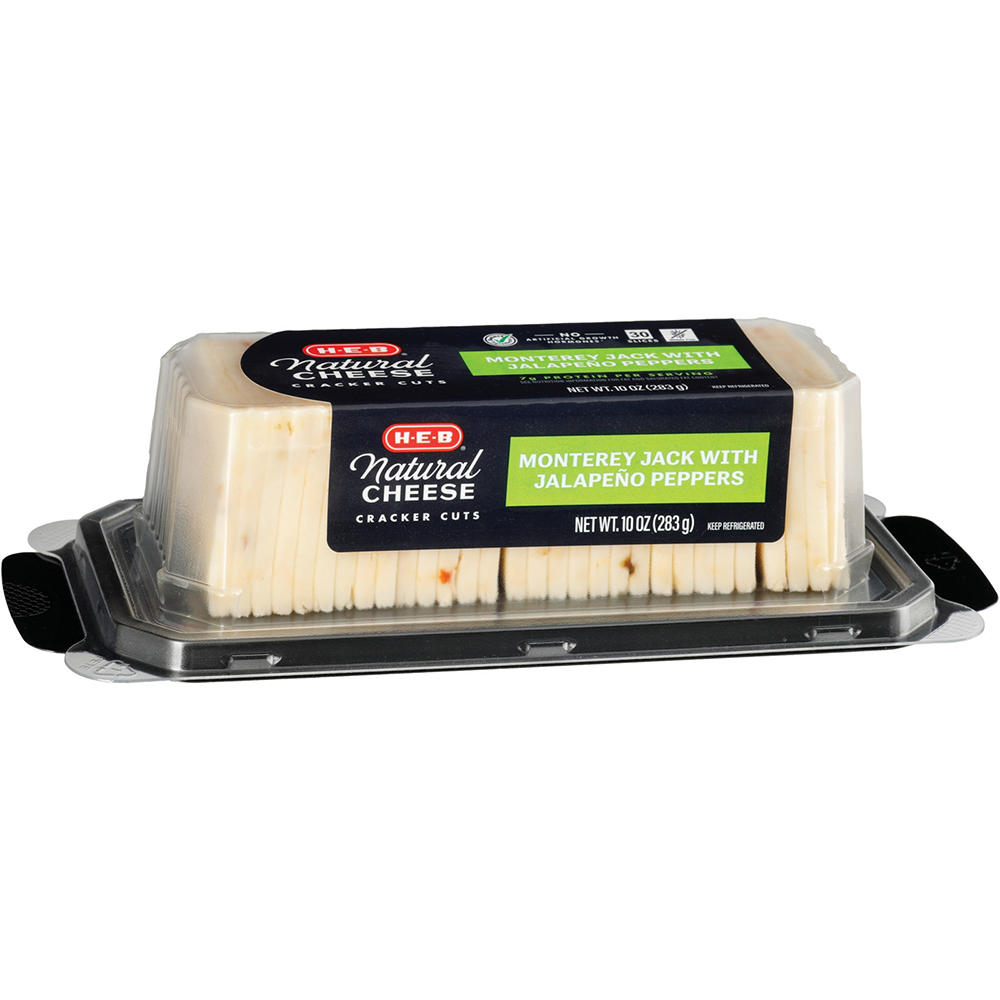 H-E-B Monterey Jack with Jalapeno Cracker Cut Cheese, 30 ct