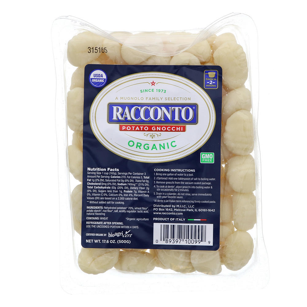 Racconto Organic Potato Gnocchi, 17.6 oz