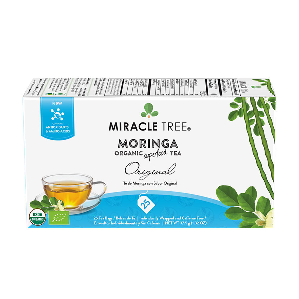 Miracle Tree Organic Moringa Tea Bags, 25 ct