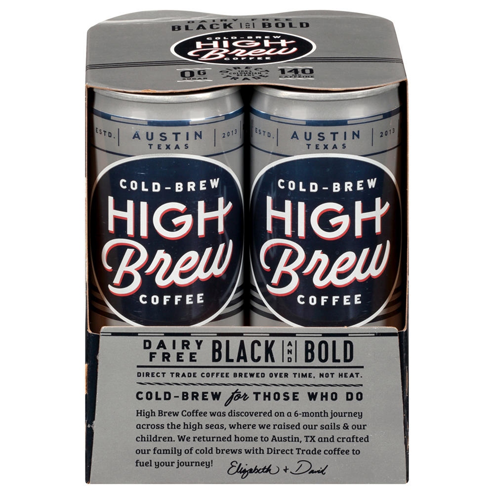 High Brew Black & Bold Dairy Free Coffee 4 pk Cans, 8 oz