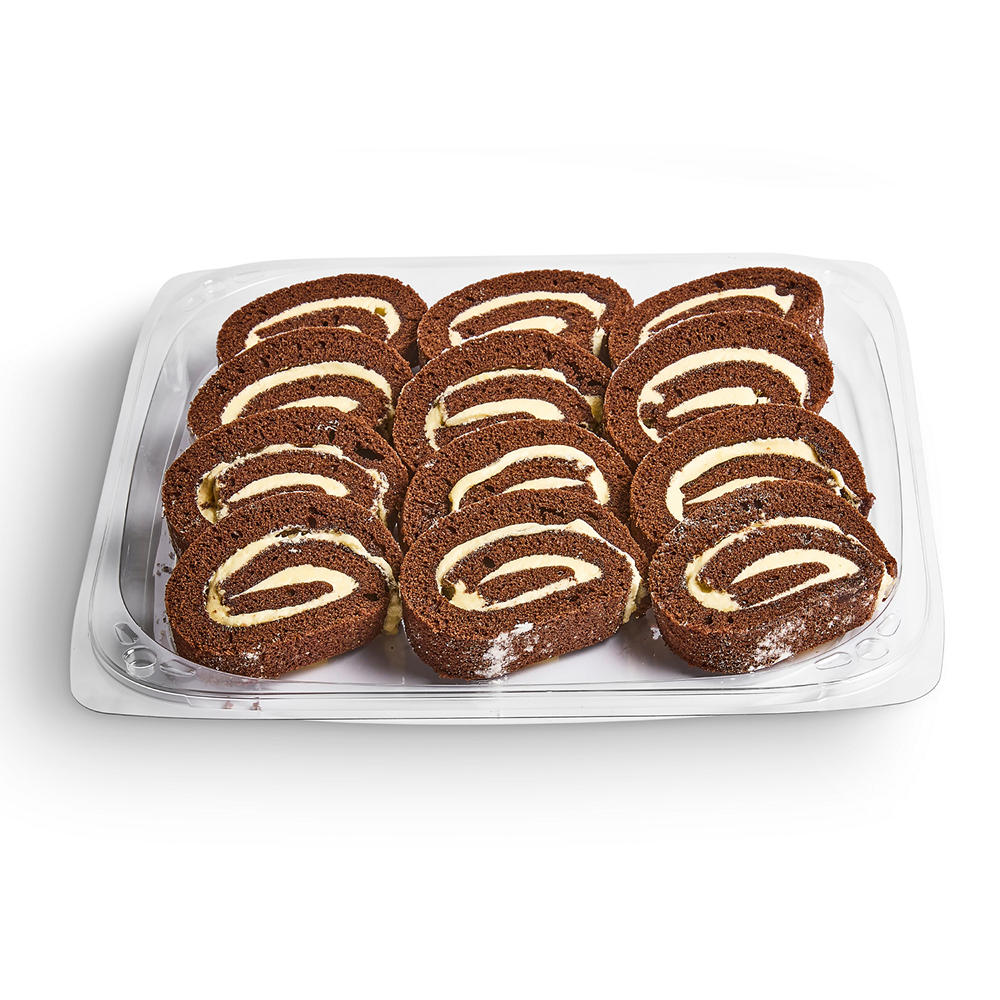 H-E-B Bakery Party Tray - Chocolate Cake Rolls, 12 ct