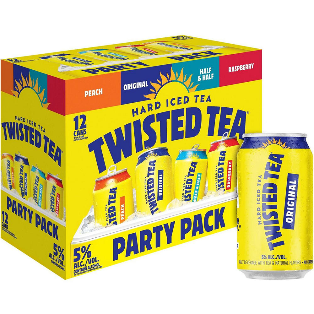 Twisted Tea Hard Iced Tea Party Pack Variety 12 pk Cans, 12 oz