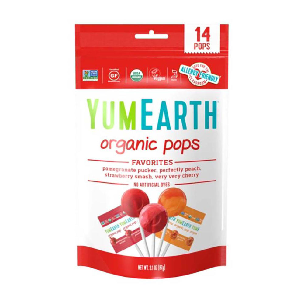 YumEarth Organics Assorted Flavor Lollipops, 4.2 oz