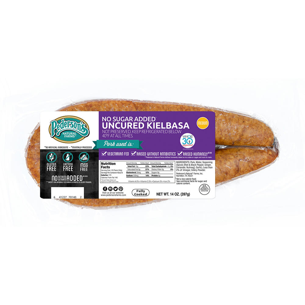 Pederson's No Sugar Added Uncured Kielbasa Sausage, 14 oz