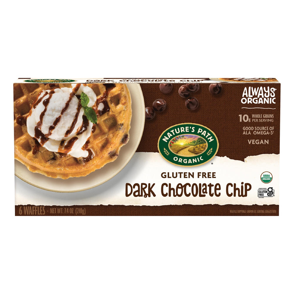 Nature's Path Organic Gluten Free Frozen Waffles - Dark Chocolate Chip, 6 ct
