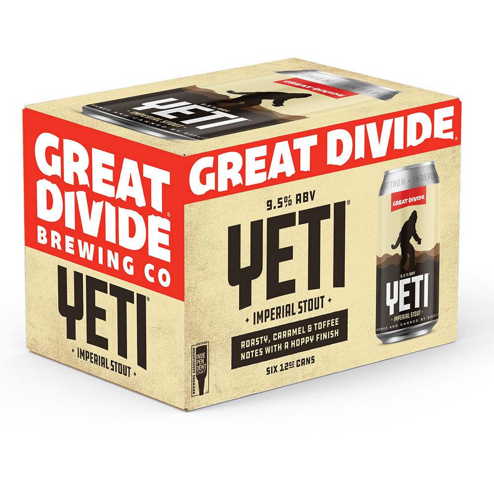 Great Divide Yeti Imperial Stout Craft Beer 6 pk Cans, 12 oz
