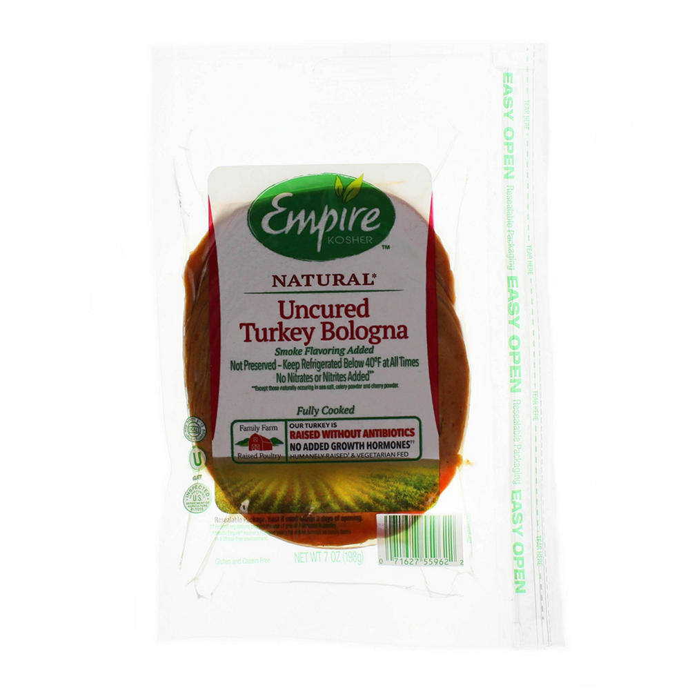 Empire Kosher Uncured Turkey Bologna, 7 oz
