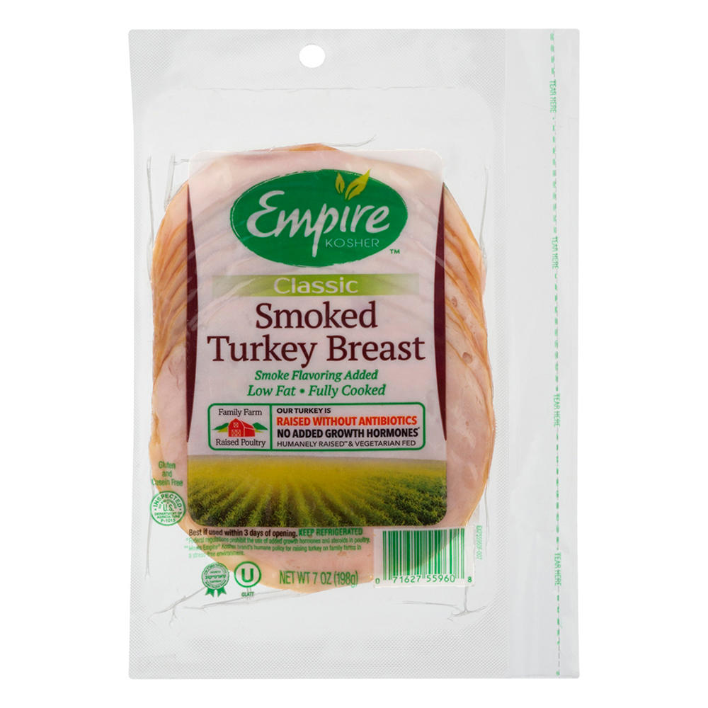 Empire Kosher Natural Smoked Turkey Breast, 7 oz