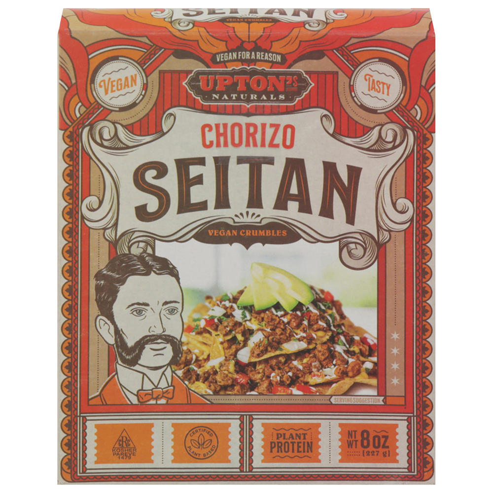 Upton's Naturals Chorizo Seitan, 8 oz