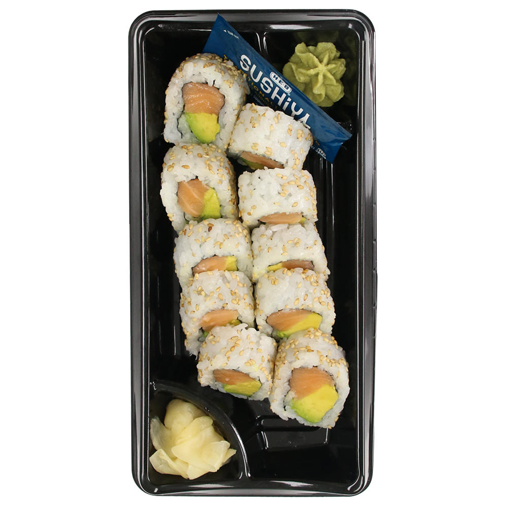 H-E-B Sushiya Salmon Avocado Sushi Roll, 10 pc