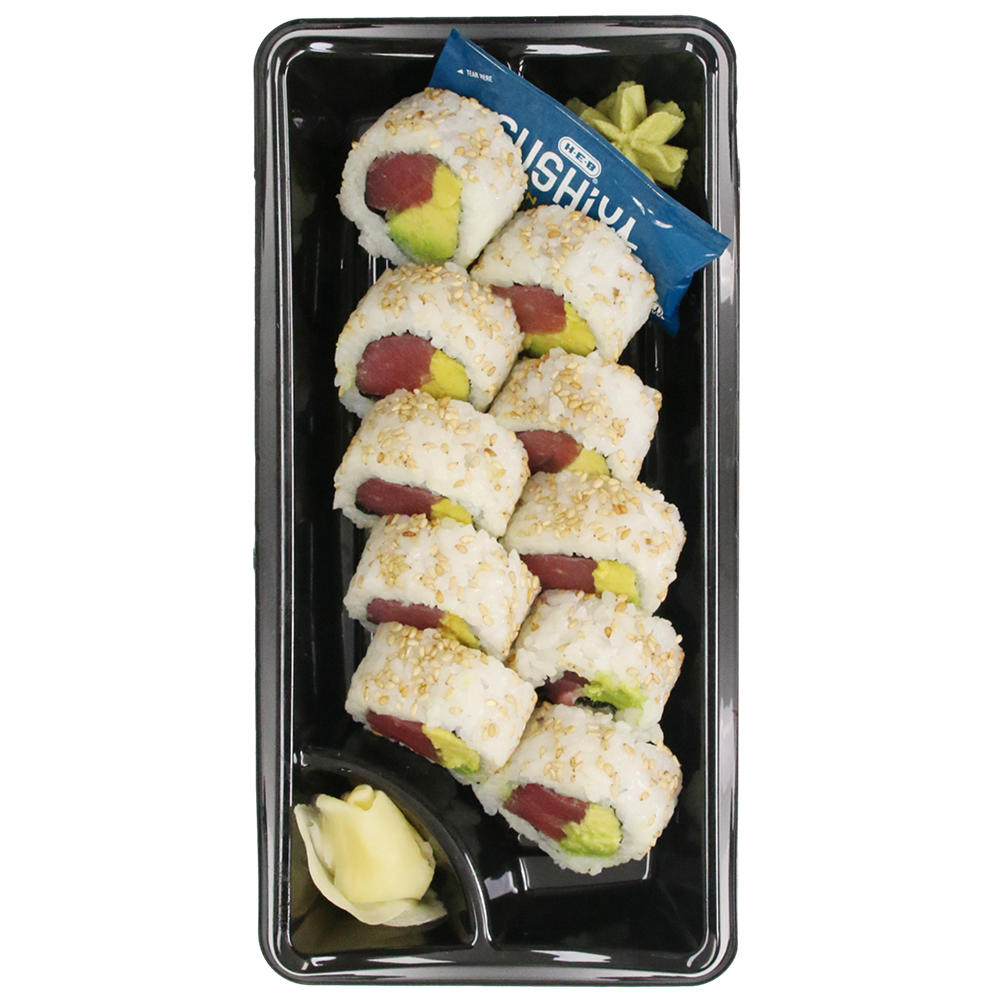 H-E-B Sushiya Tuna Avocado Sushi Roll, 10 pc