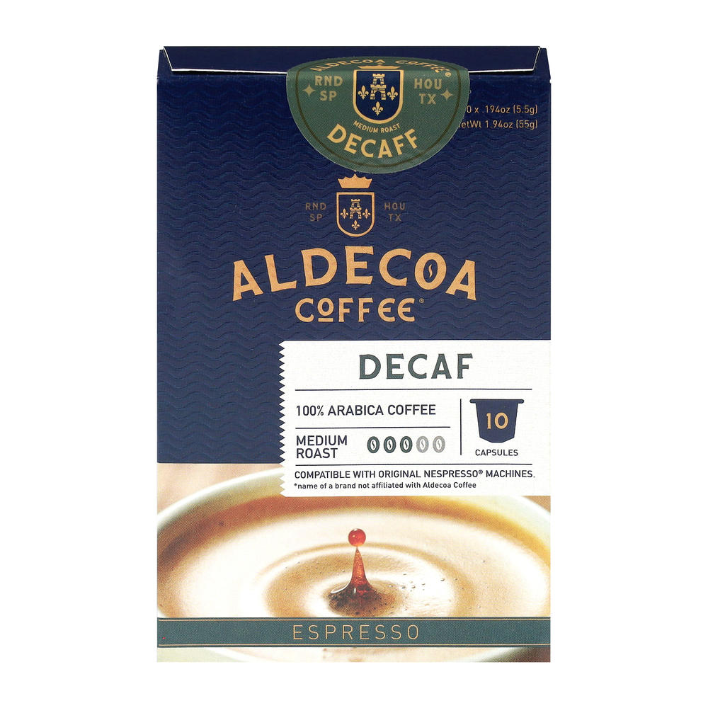 Aldecoa Decaf Nespresso Single Serve Capsules, 10 ct